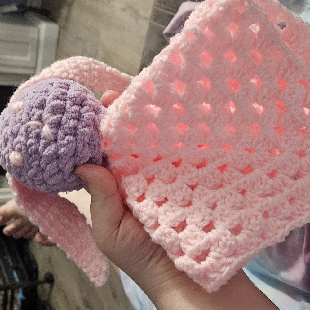 Pink and Purple Crochet Plush Toy